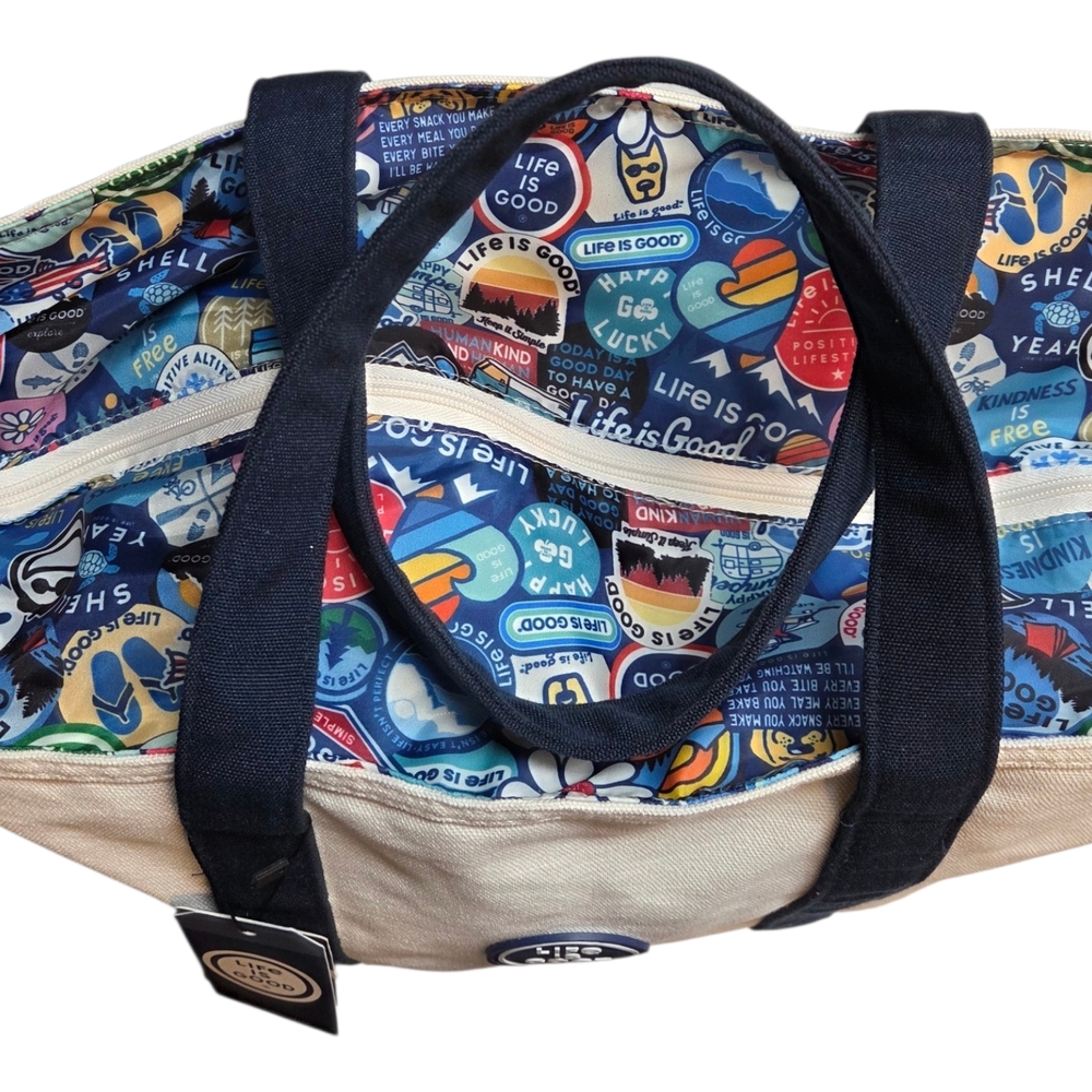 Life is Good Canvas Tote Bag - Picture 2 of 3